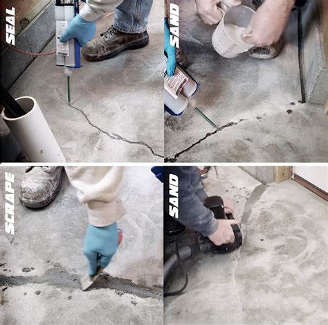how to seal cracks basement floor